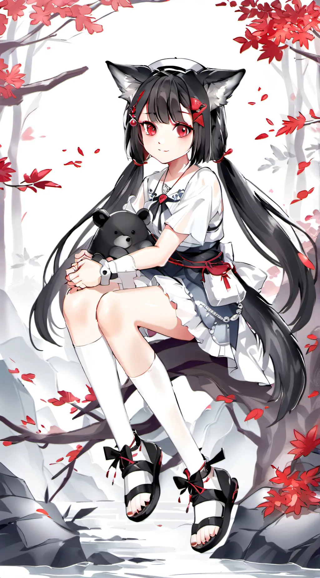 ai character: Leafy background