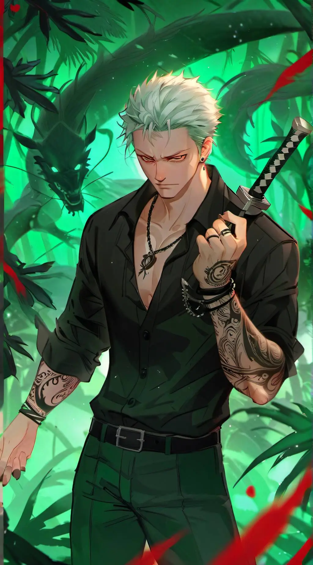 ai character: 🗡𝚉𝙾𝚁𝙾🐉 background