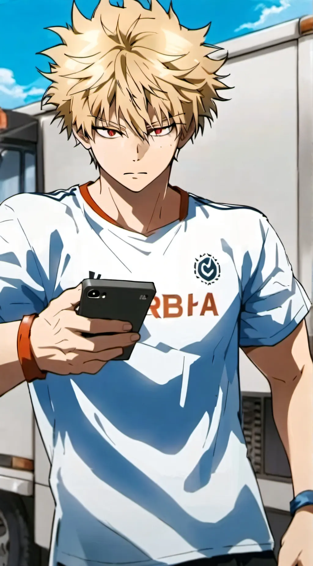 ai character: Katsuki Bakugo background