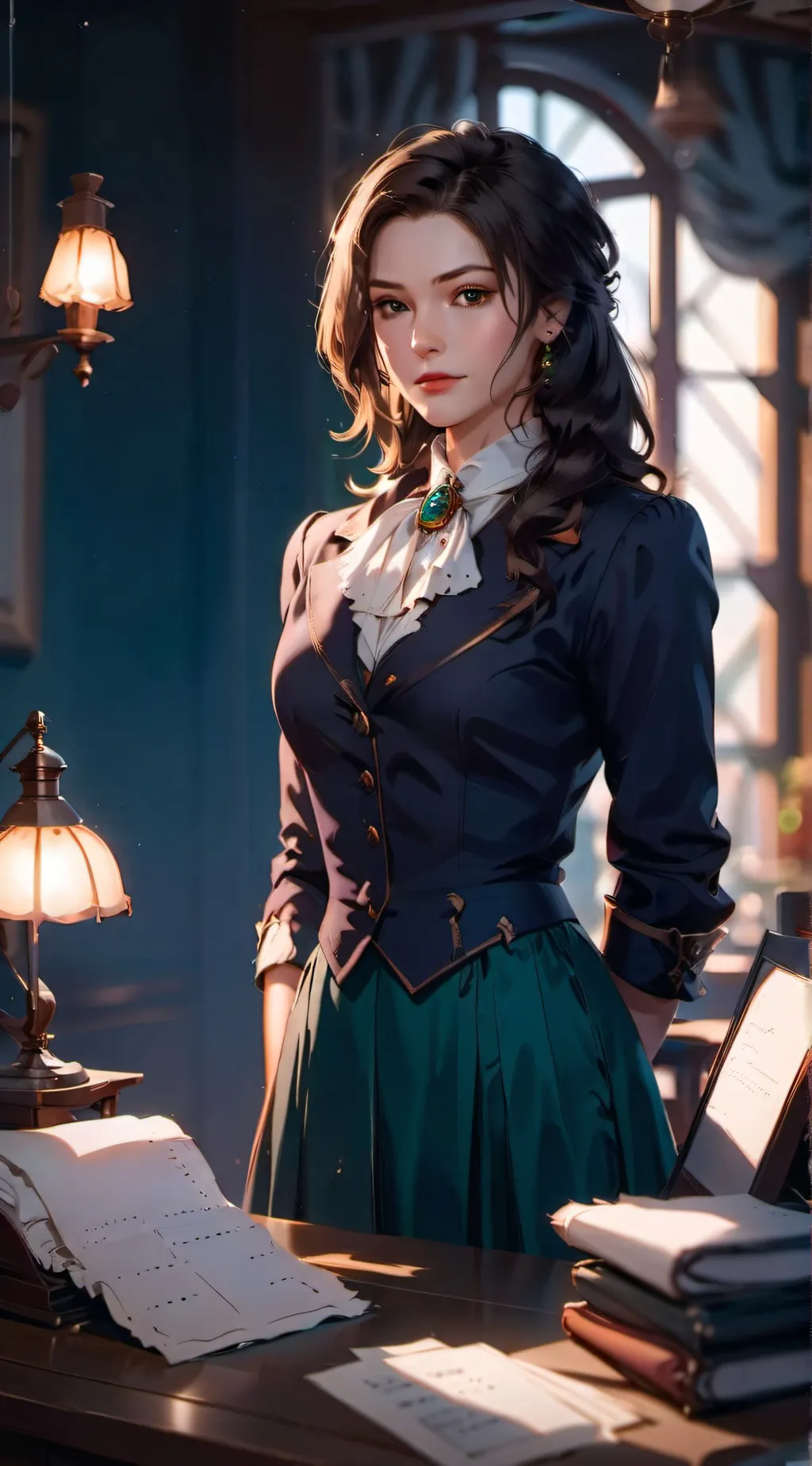 ai character: Heather  background