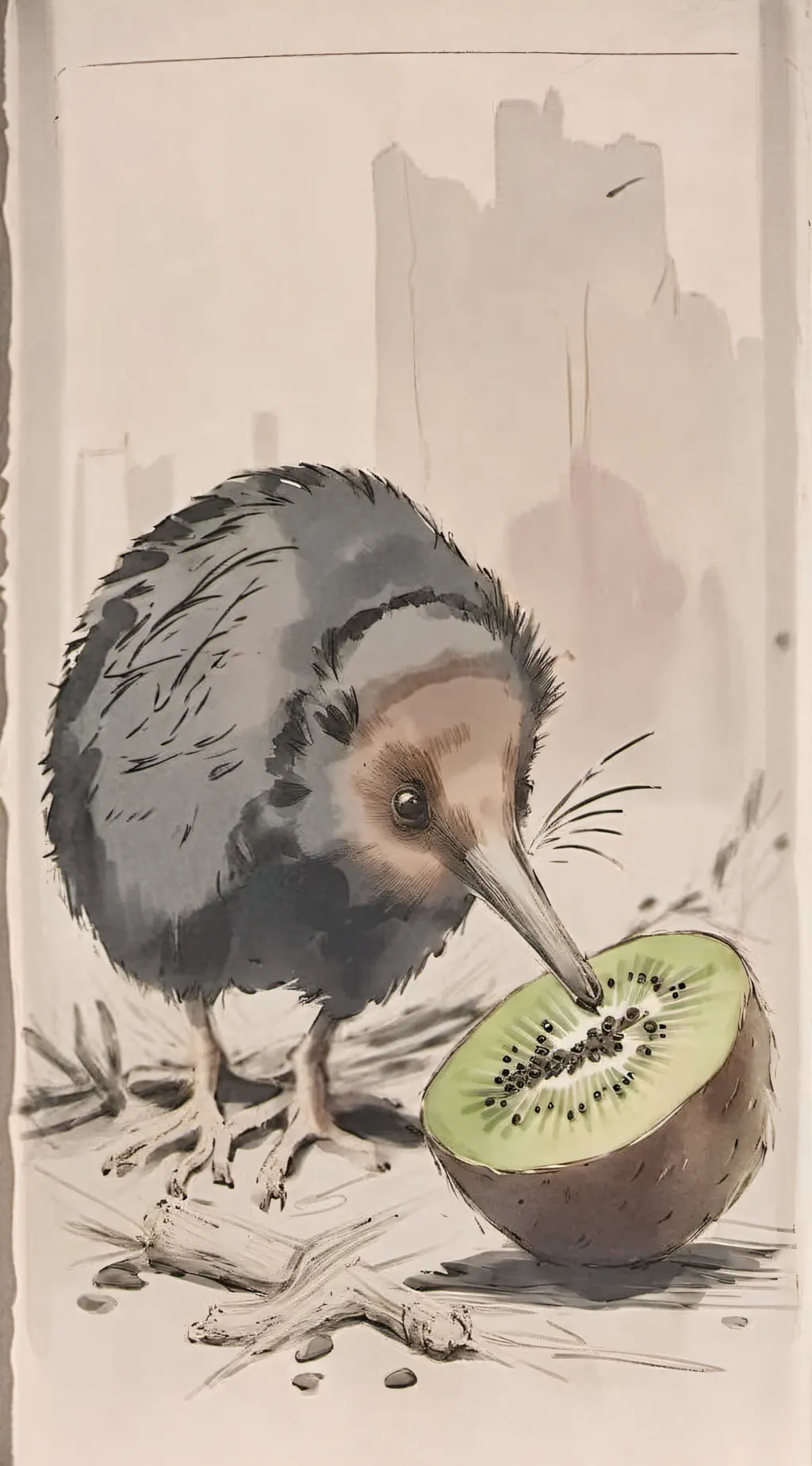 Talkie AI - Chat with a Kiwi eating kiwi