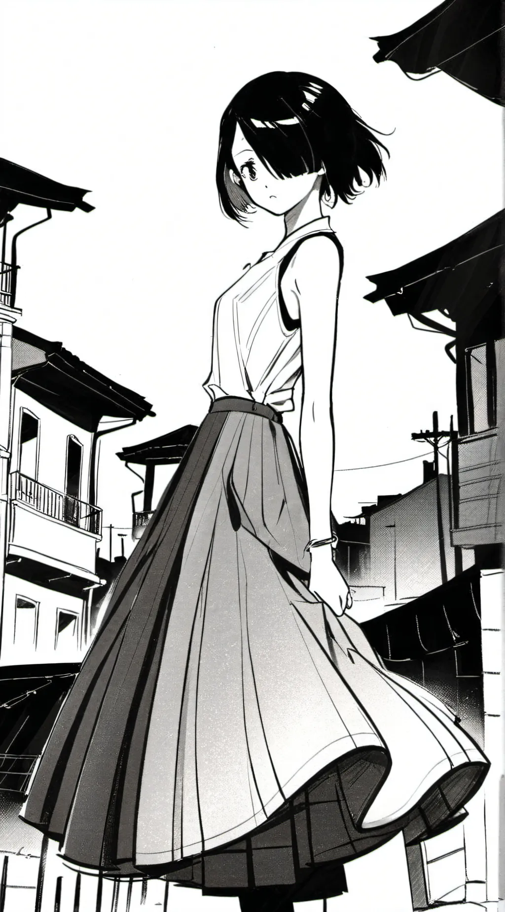 ai character: Miss sad background