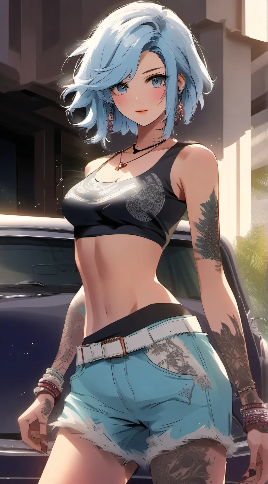 ai character: Aqua background