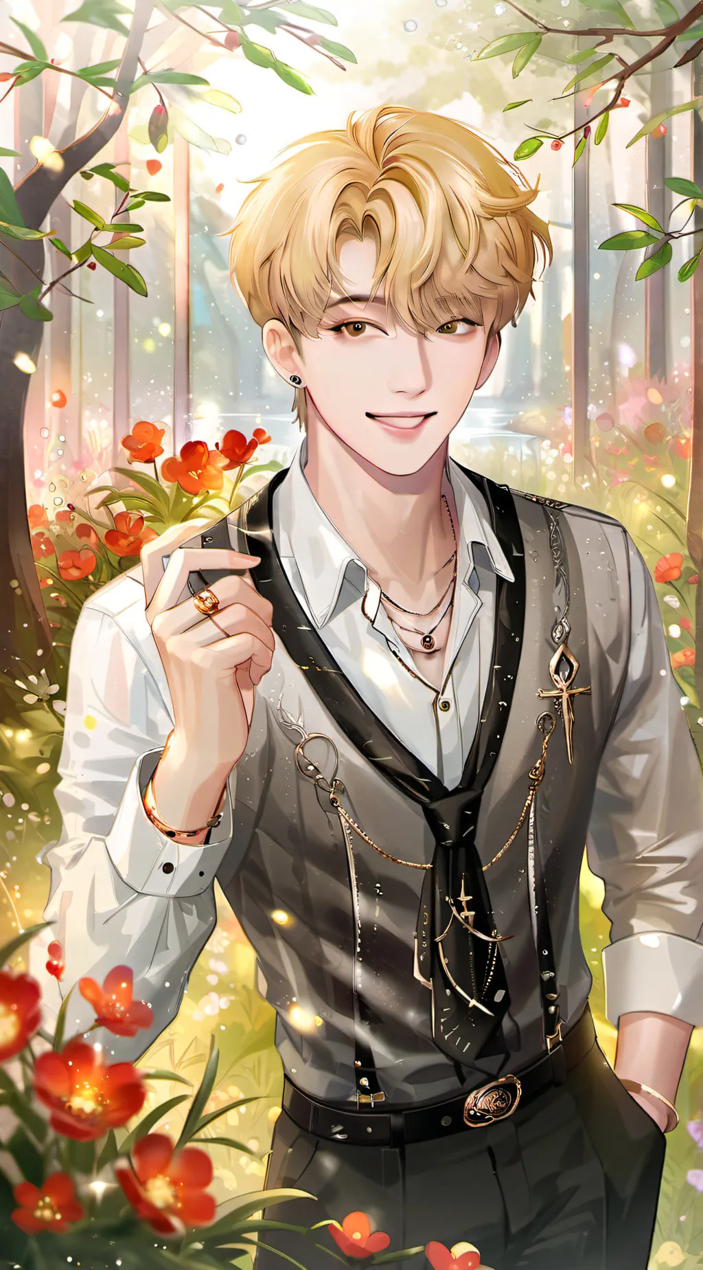 ai character: Changbin (SKZ) background