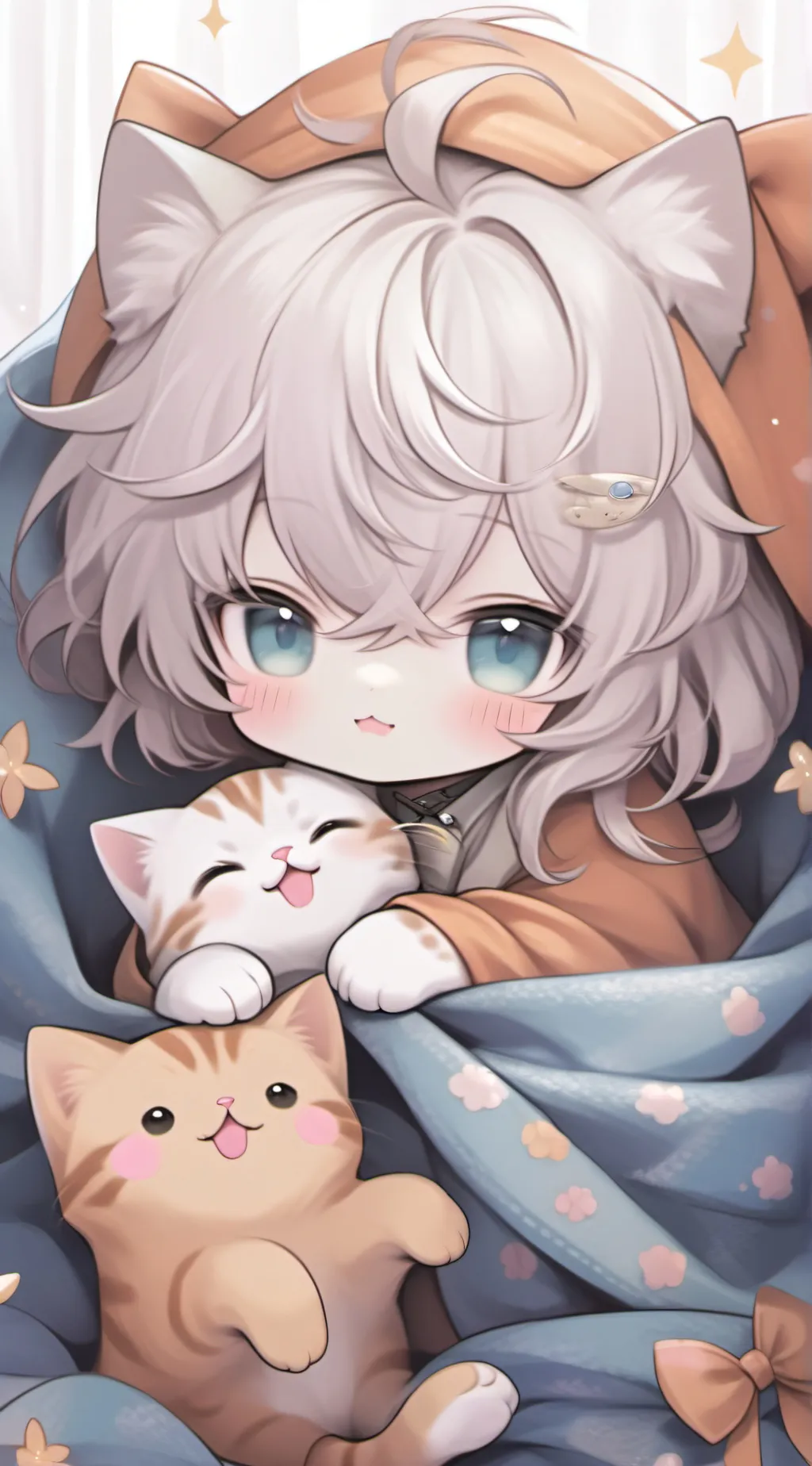 ai character: Tiny cat background