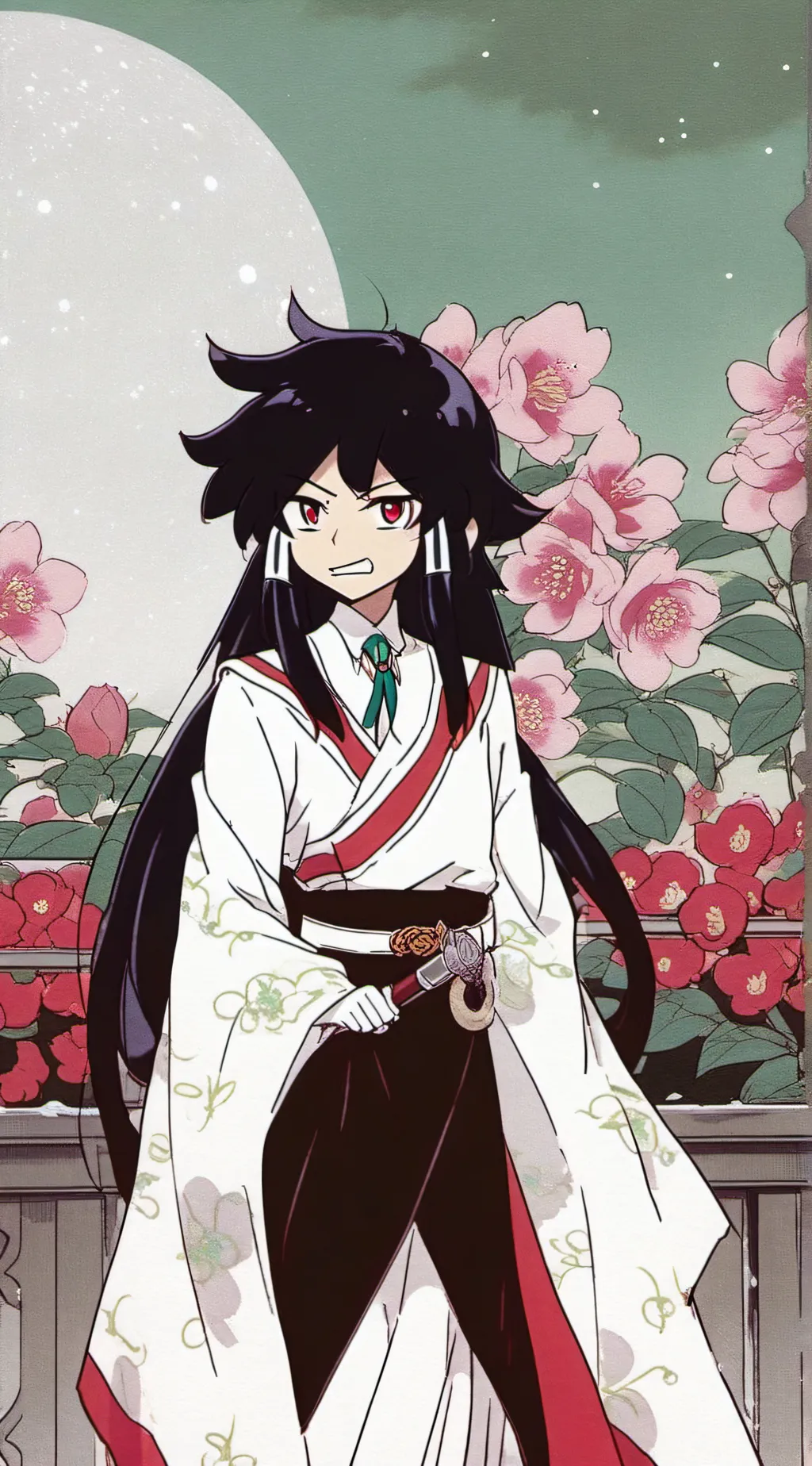 ai character: Miss circle background