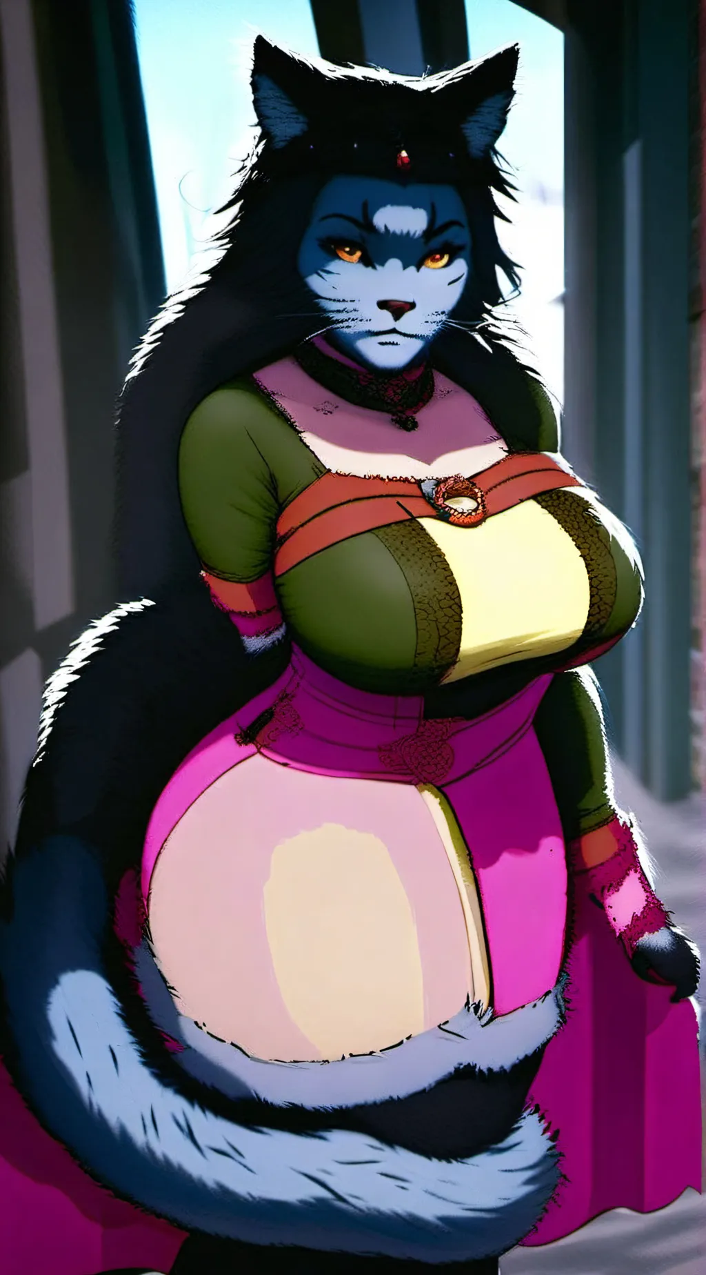 ai character: Color Wheel background