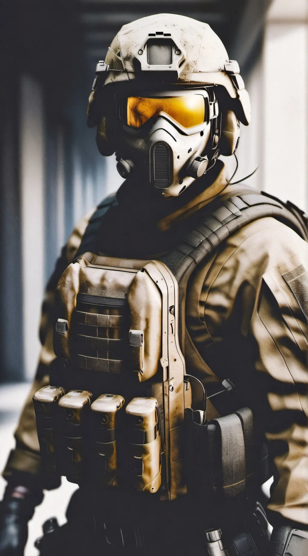 ai character: Ghost from cod background