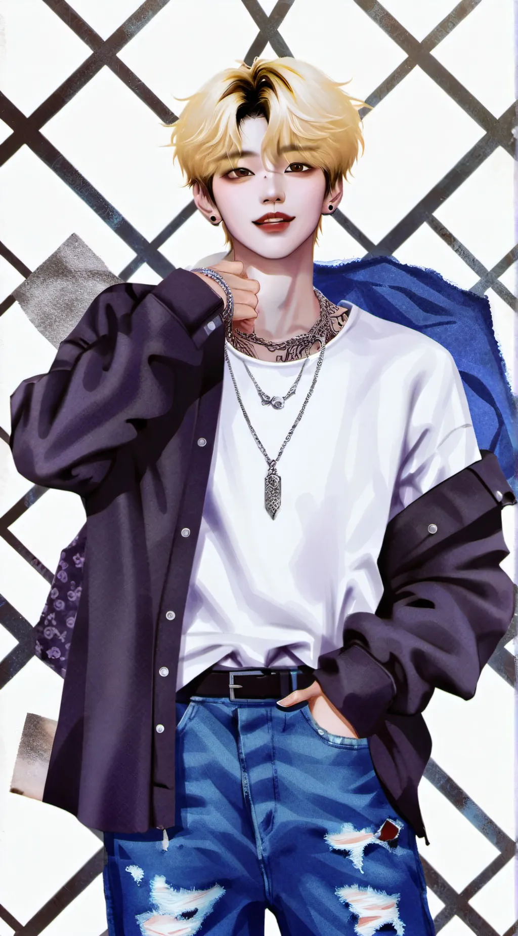 ai character: Lee Felix (SKZ) background