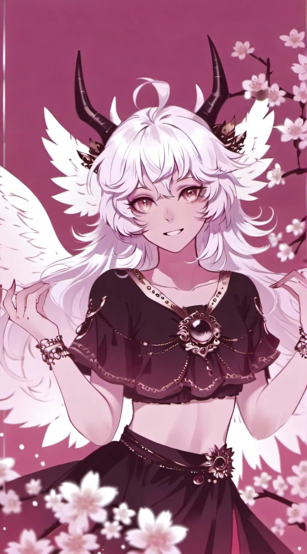 ai character: Minaispretty background