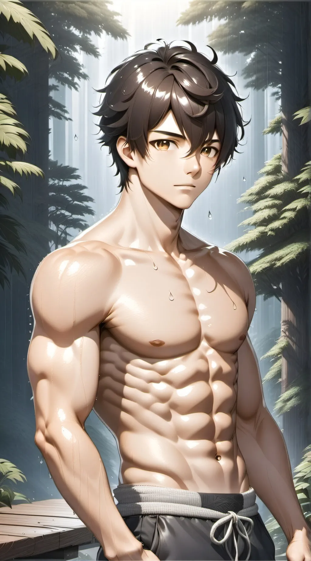 ai character: Rain background