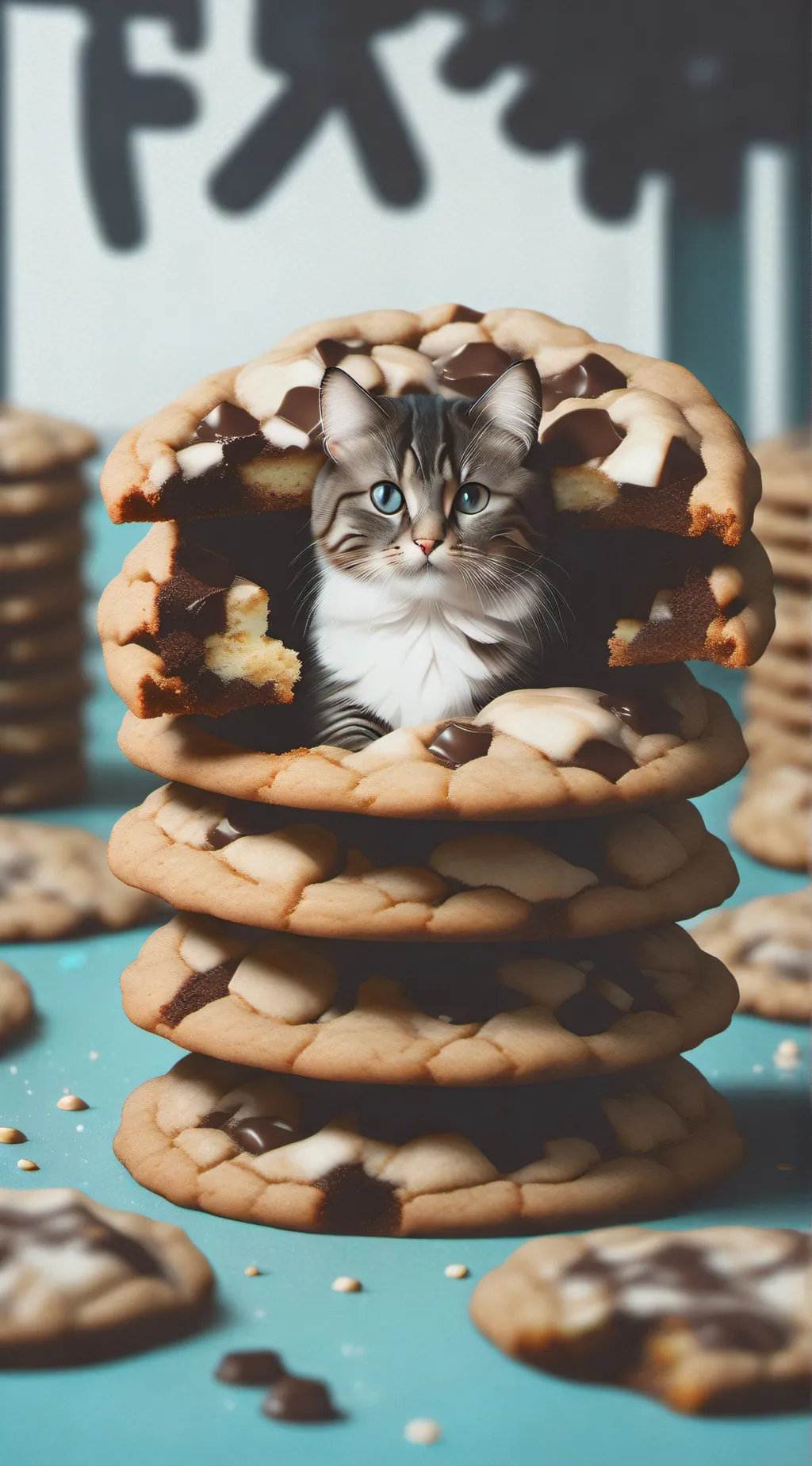 ai character: cookiecat  background