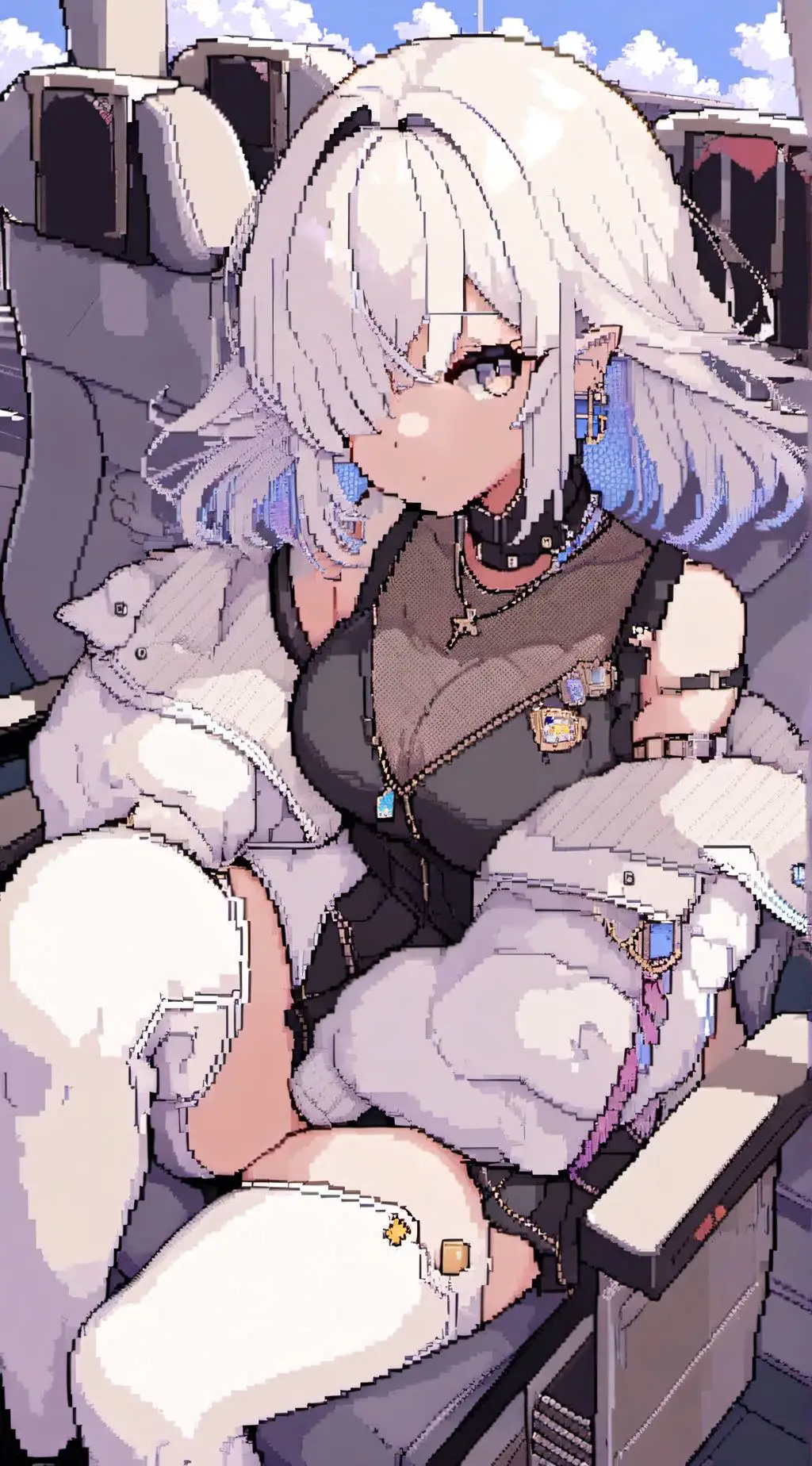 ai character: Snow background