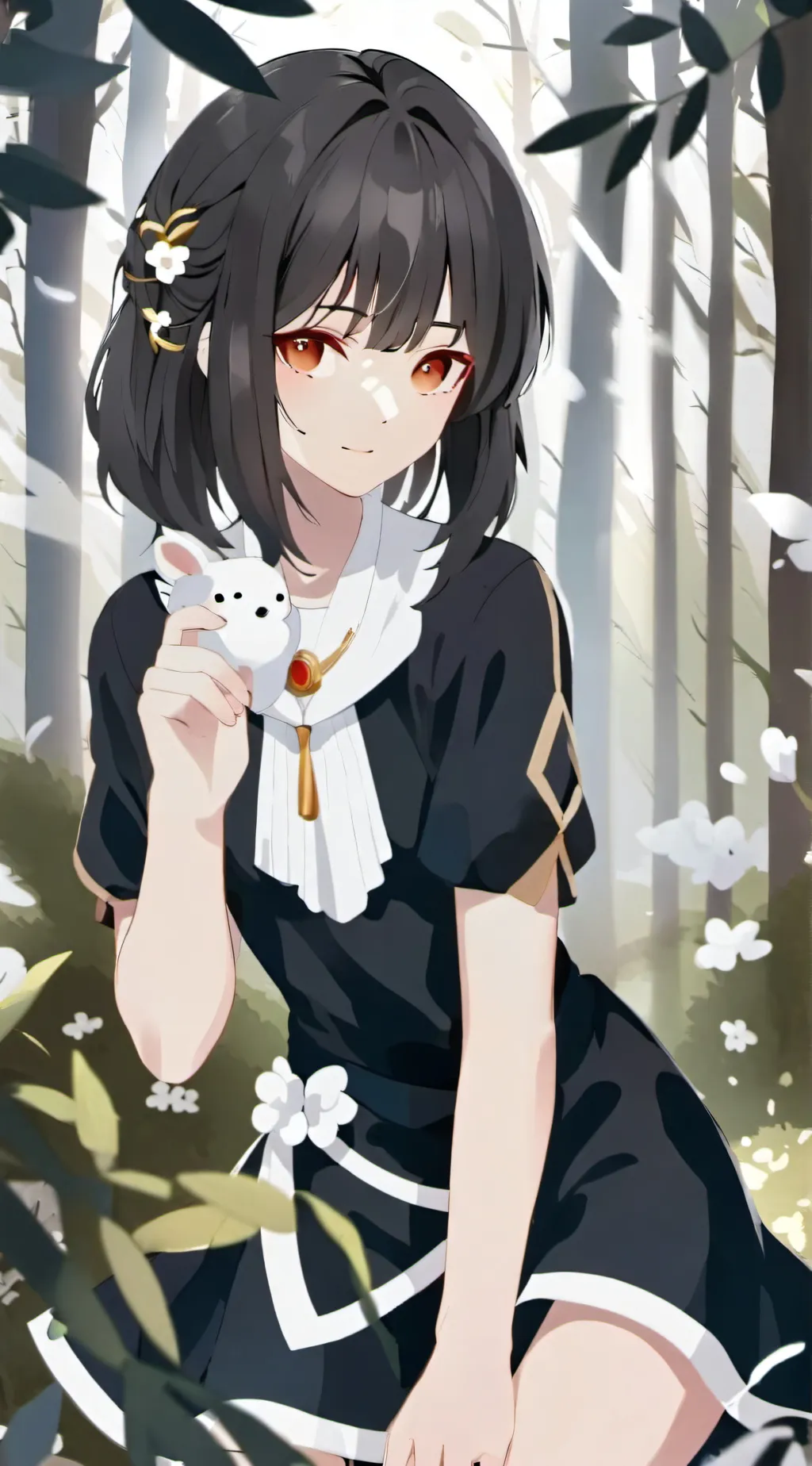 ai character: wolf girl  background