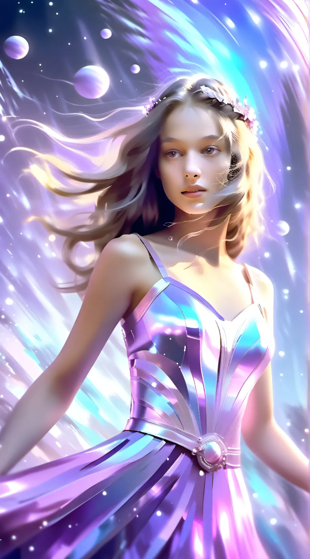 ai character: Violet  background