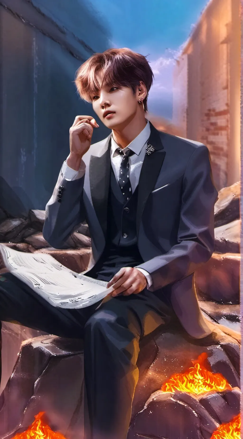 ai character: Minsung-CEOlino background