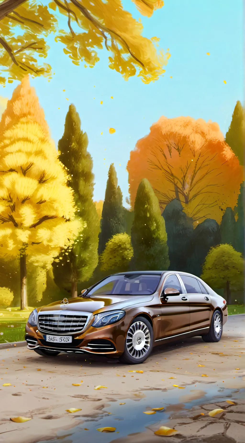 ai character: Mercedes Maybach background
