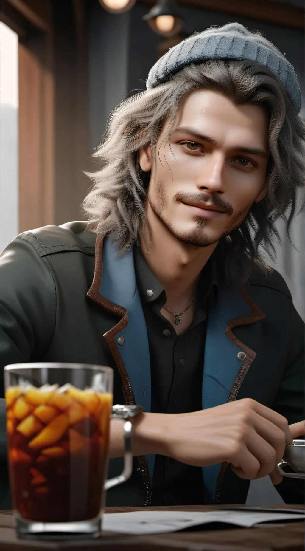 ai character: JJ  background