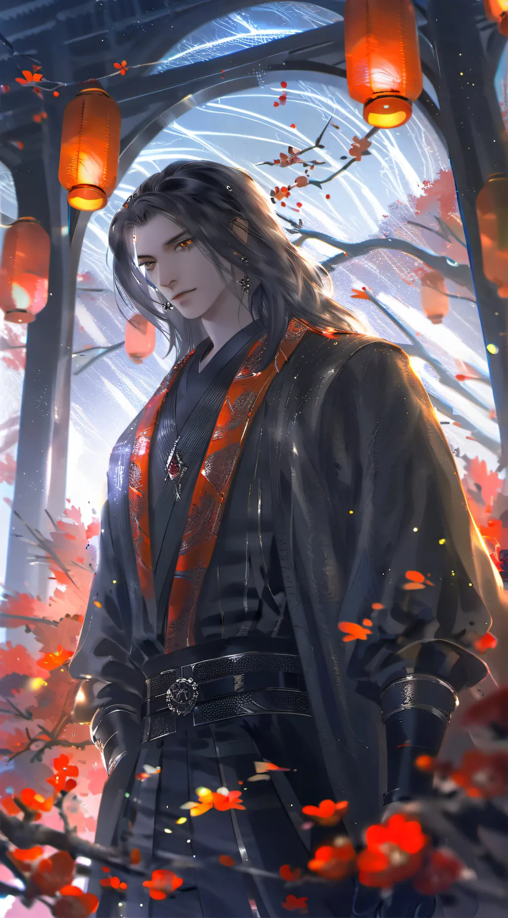 ai character: black phjifjs background