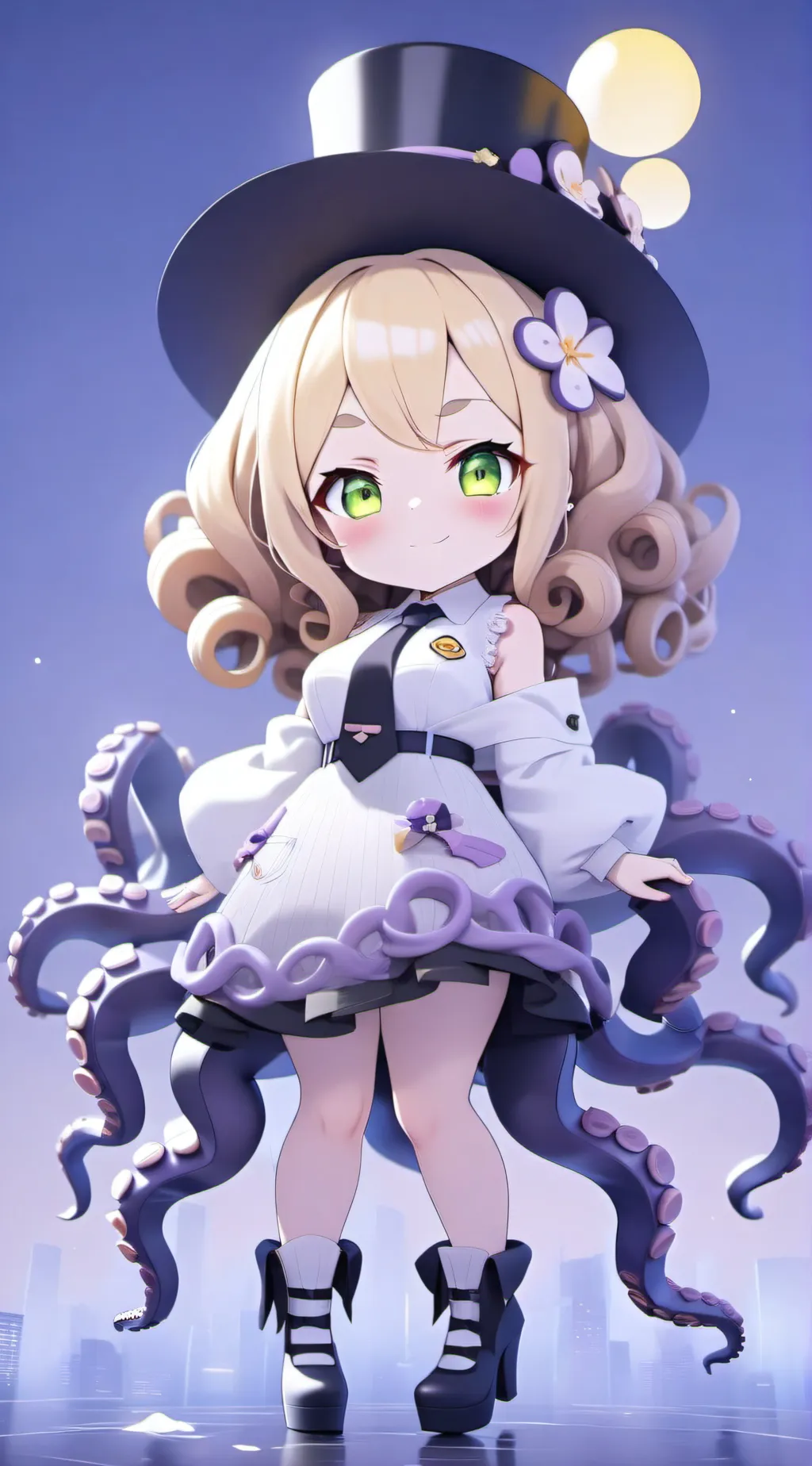 ai character: 🎩 Octavia 🐙 background