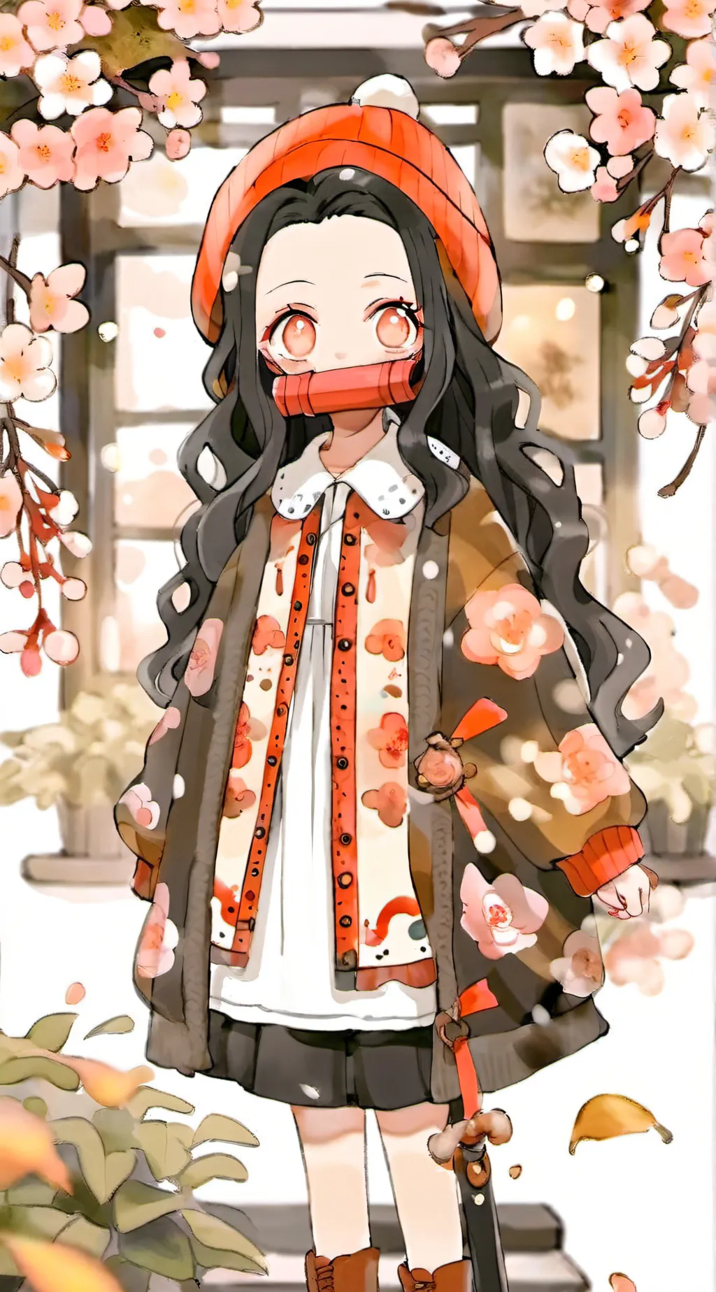 ai character: Christmas kny/ds background