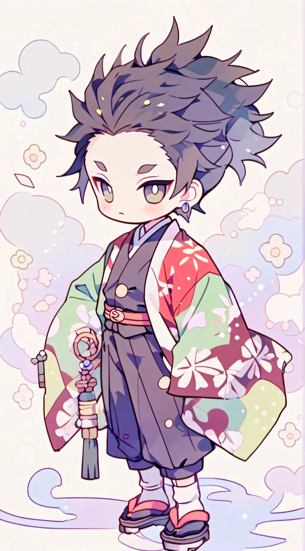 ai character: Giyu Tomioka ^^ background