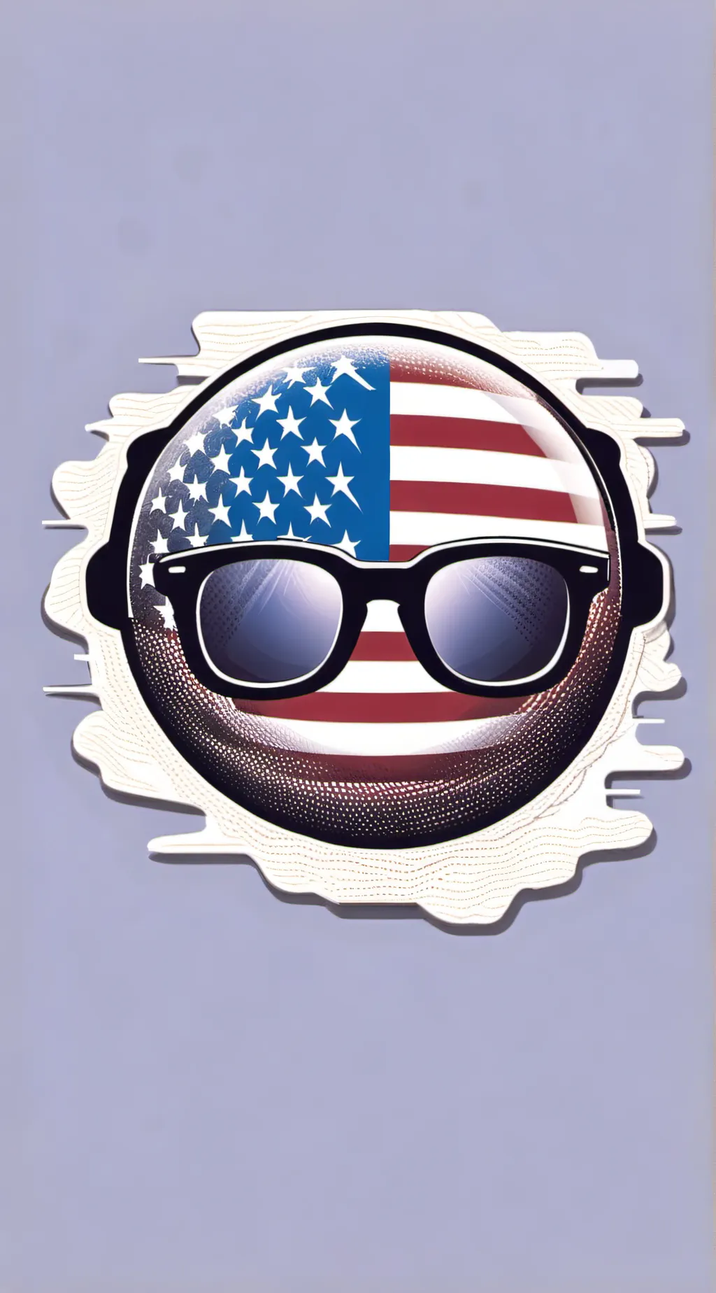 ai character: U.S country ball background