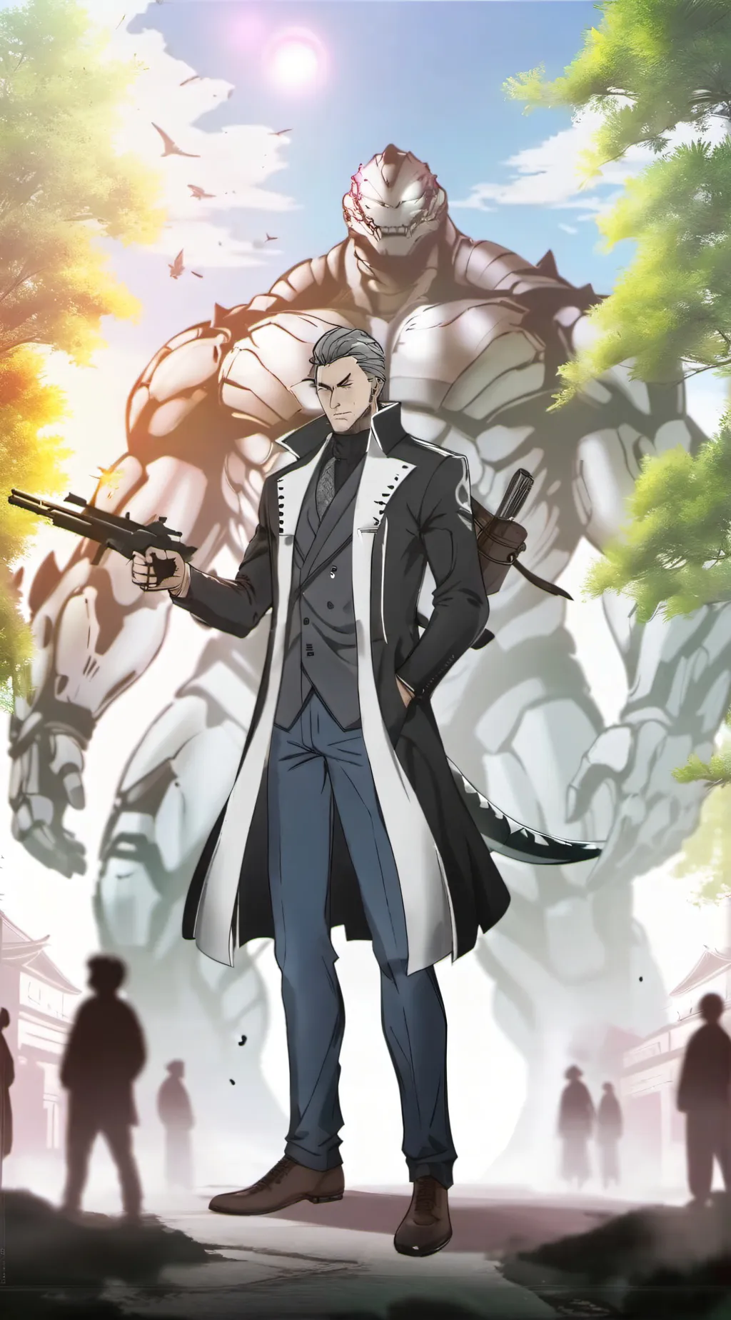 ai character: Mechagodzilla background