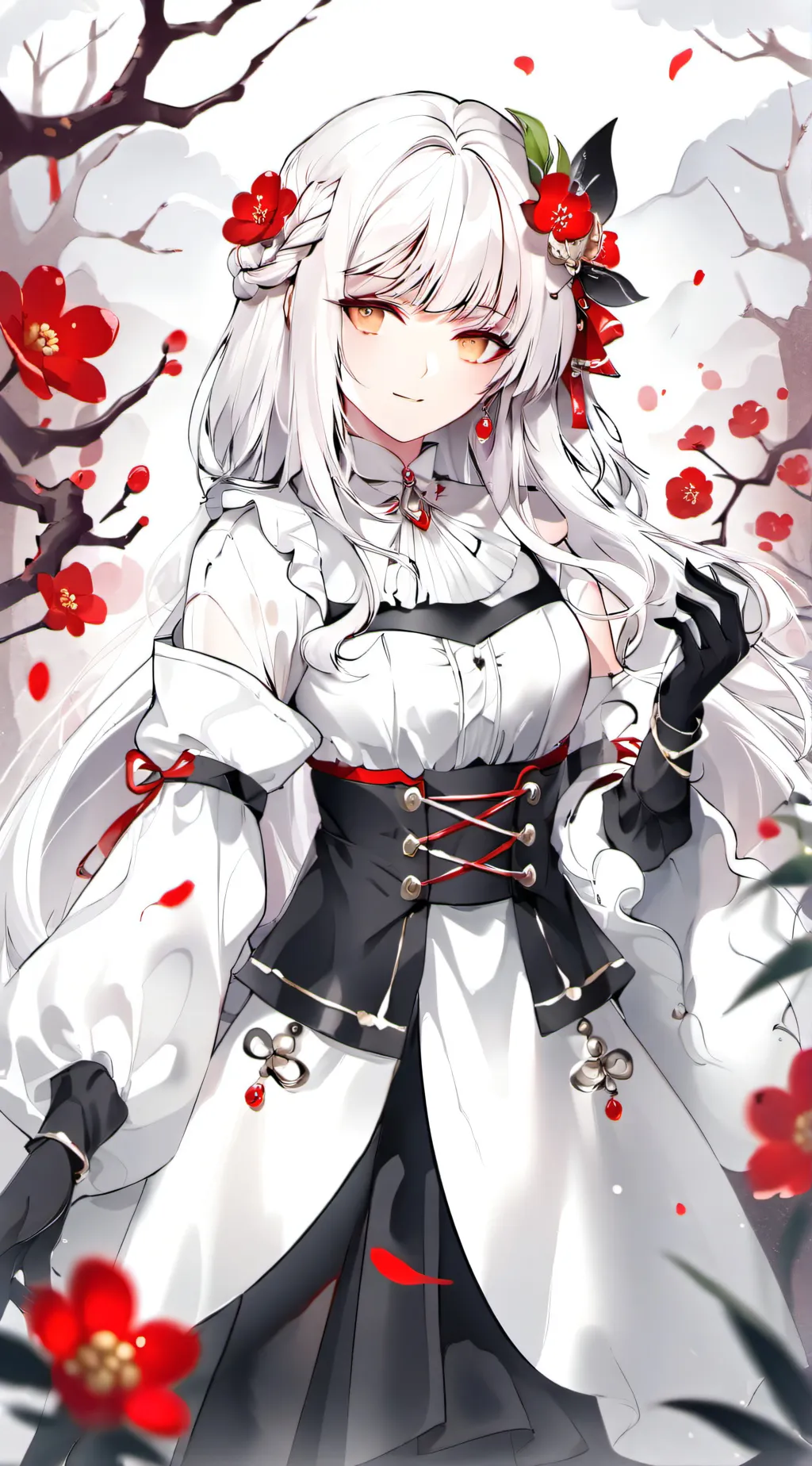 ai character: rose background