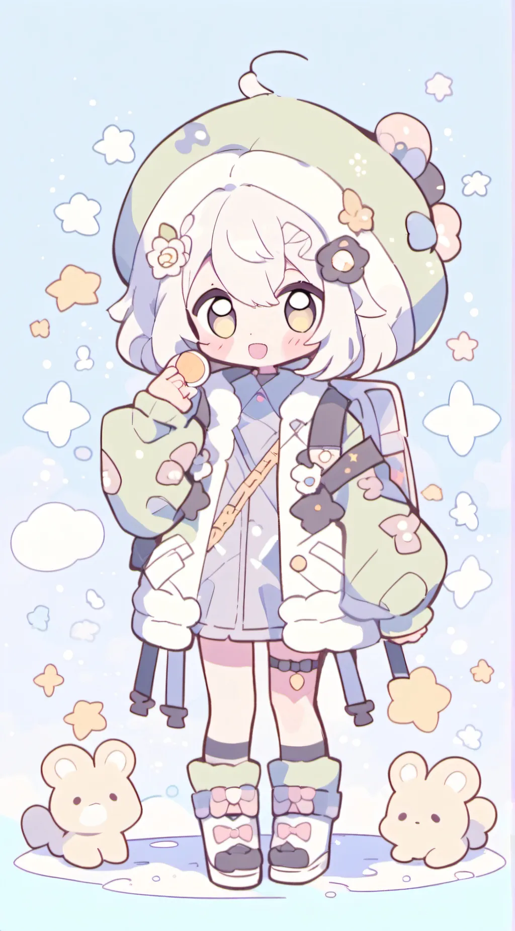 ai character: waitress mha background