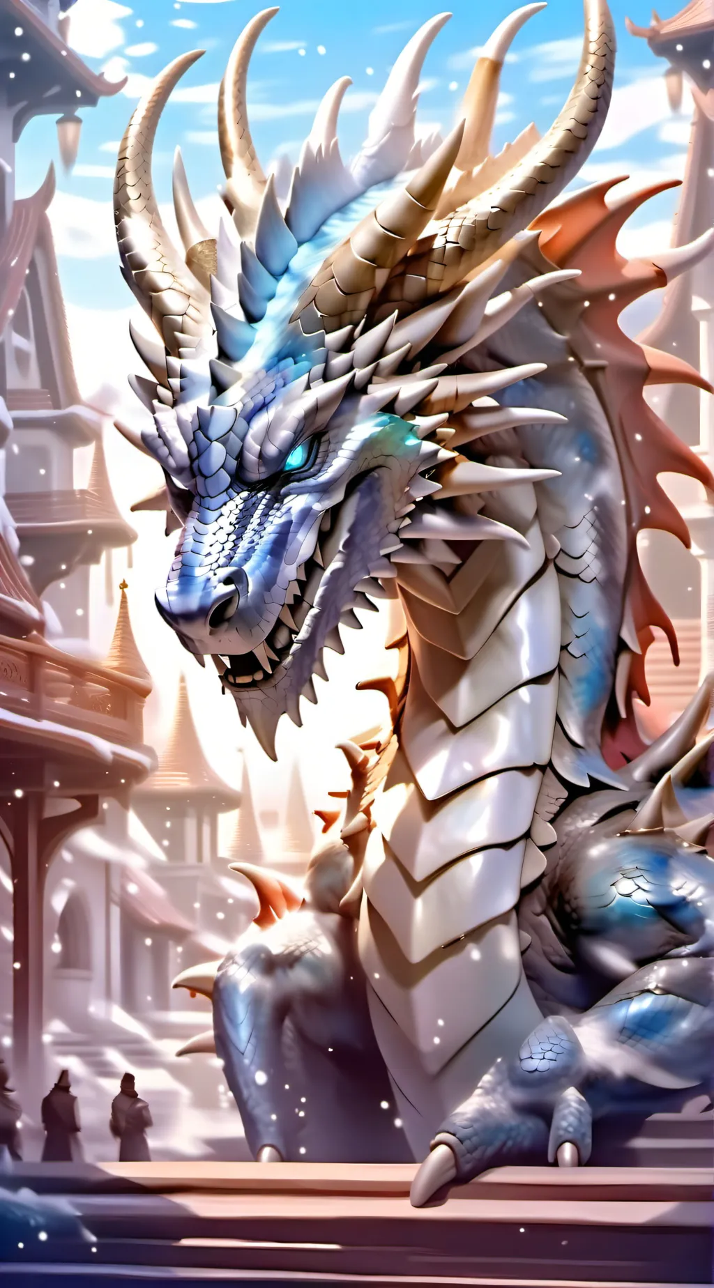 ai character: winter ❄️ background