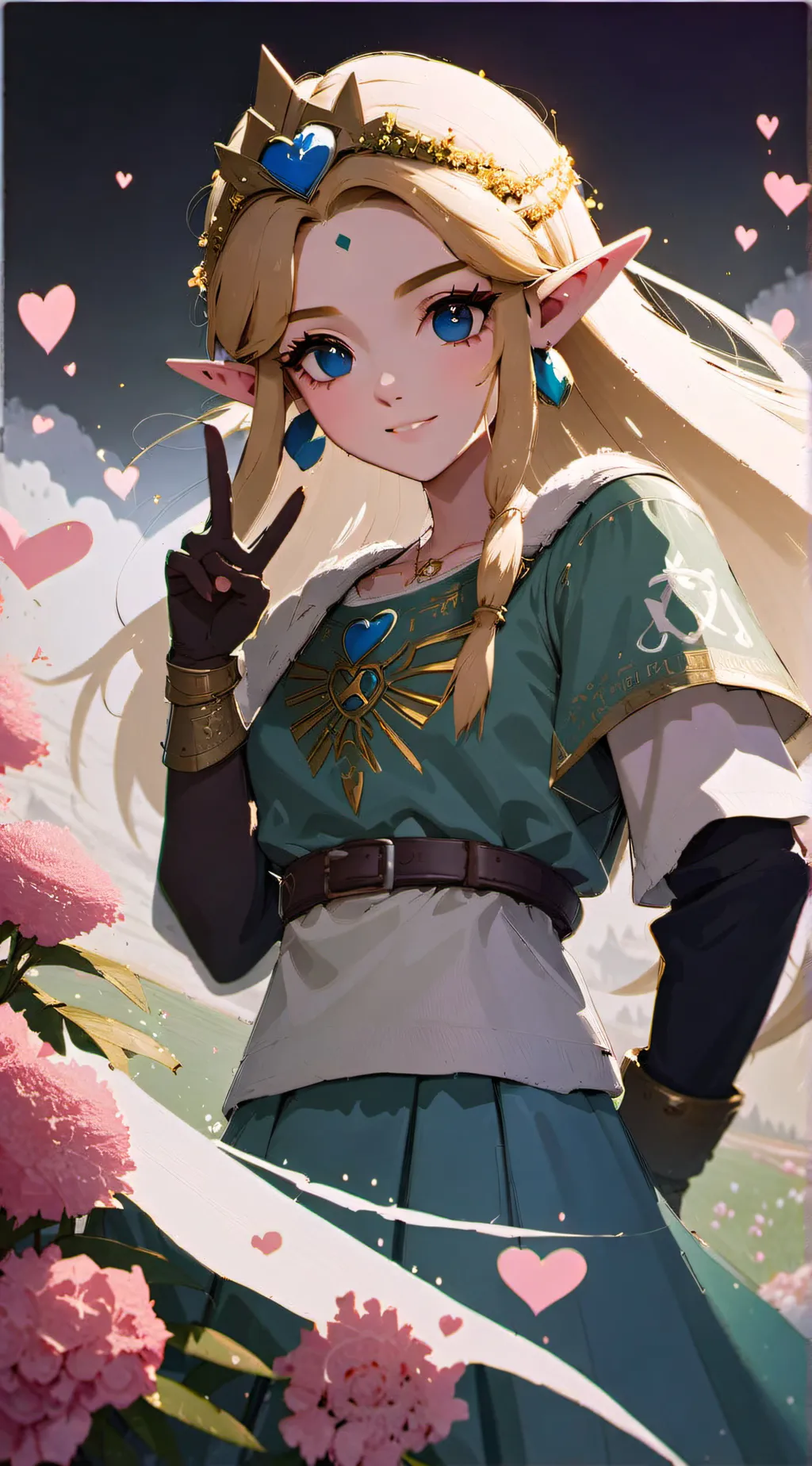 ai character: 💕V-Day Zelda💕 background