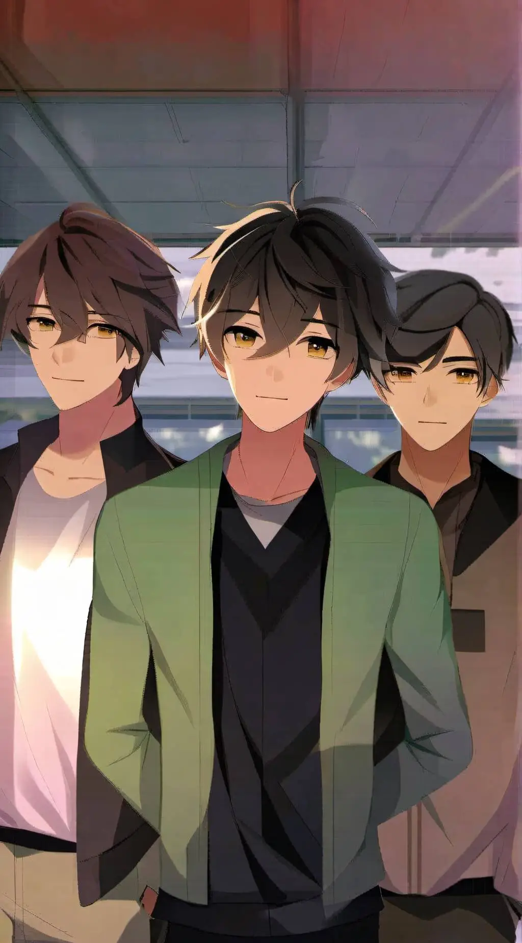 ai character: Leo, Xavier, Akiro background