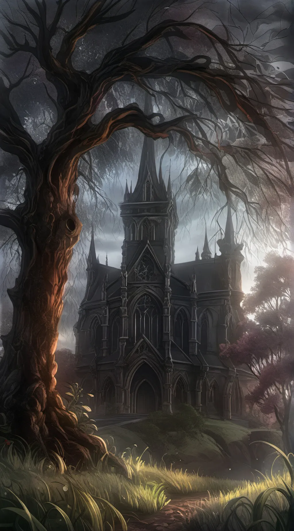 ai character: touch grass background