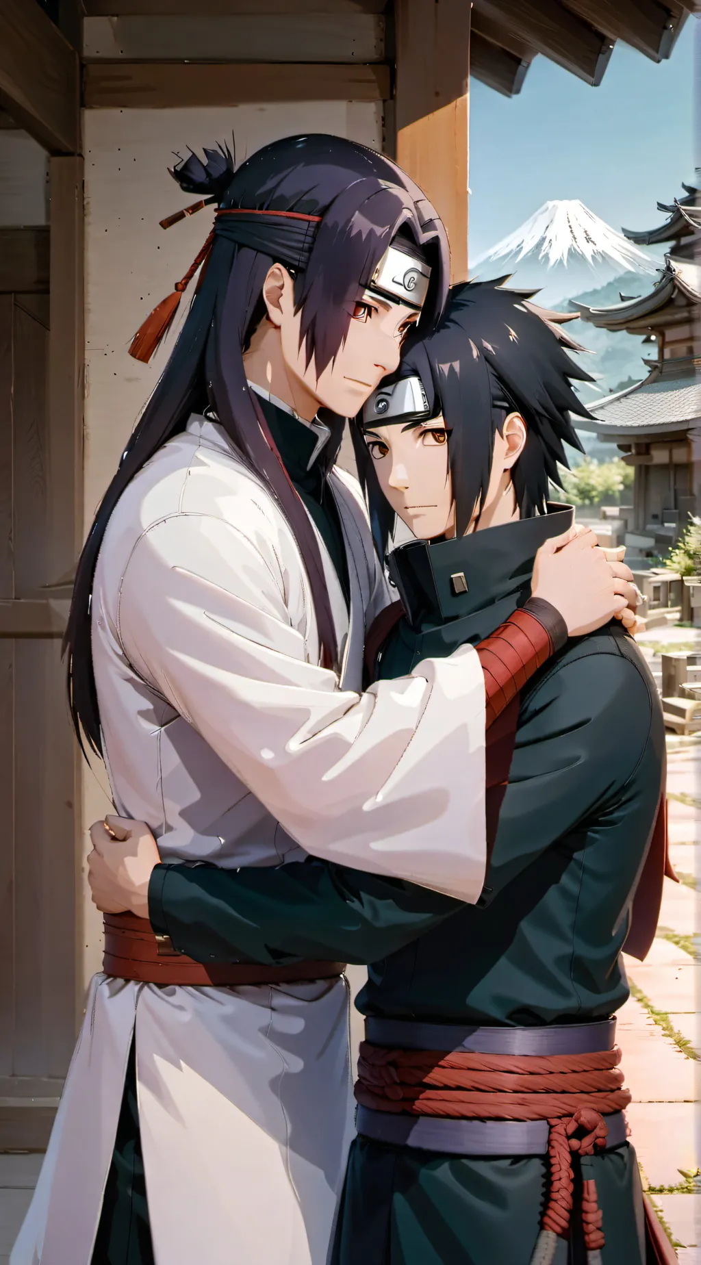 ai character: Shisui x itachi background