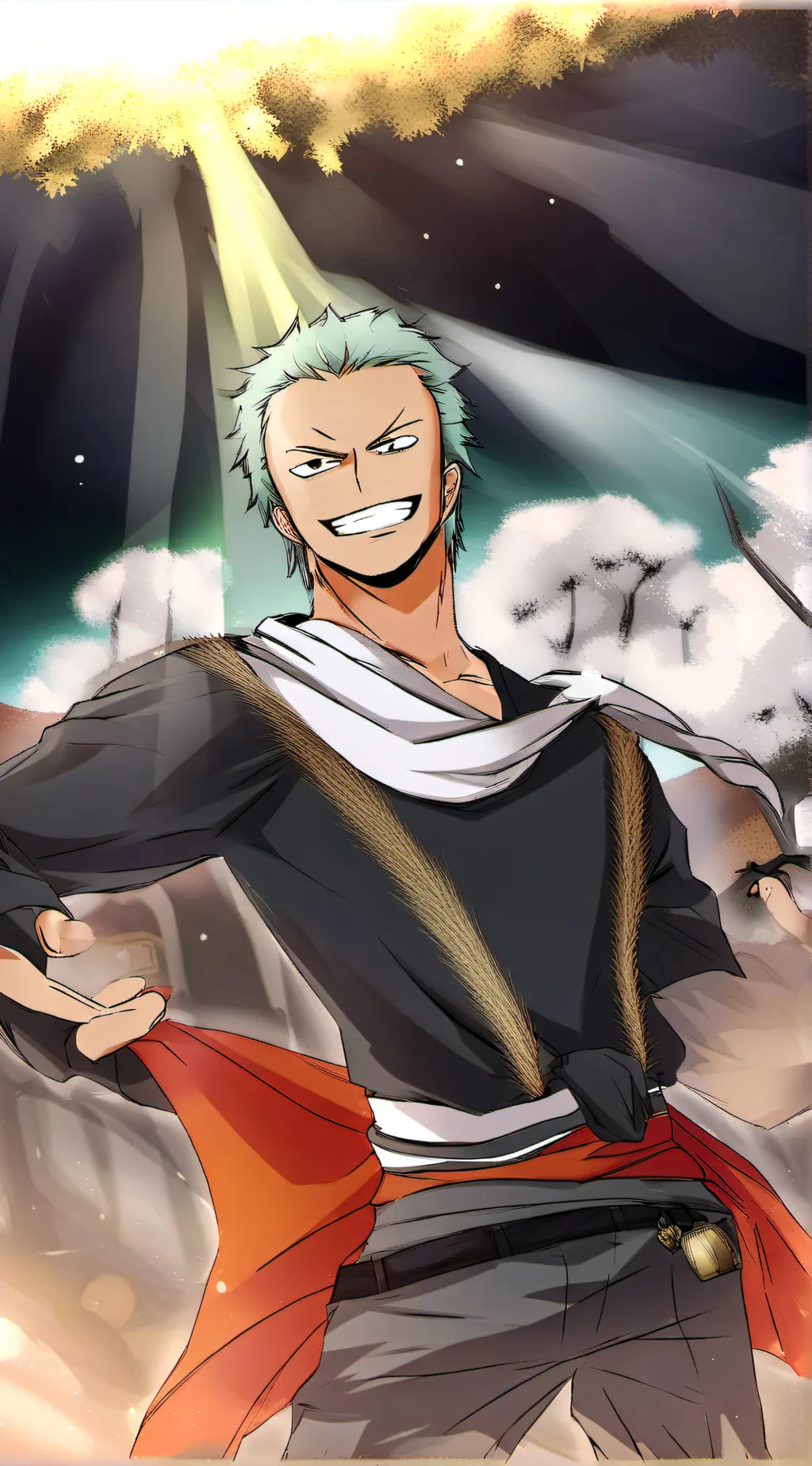 ai character: zoro background