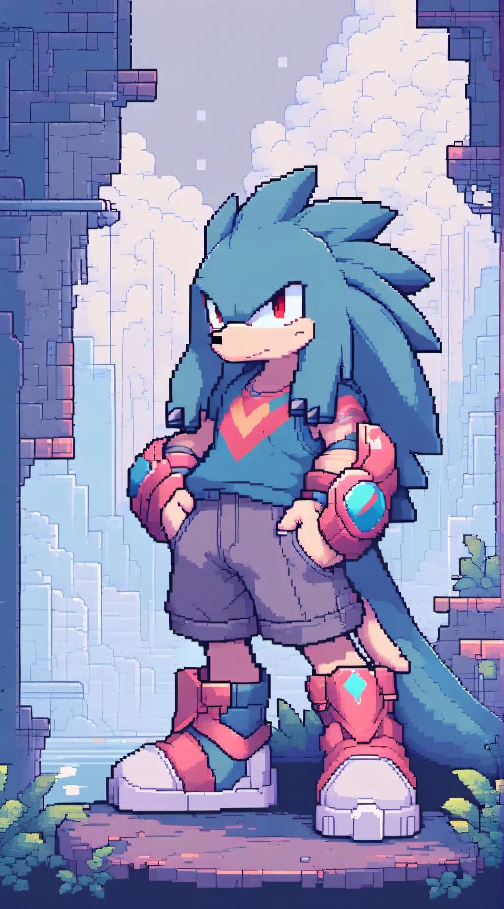 ai character: knuckles  background