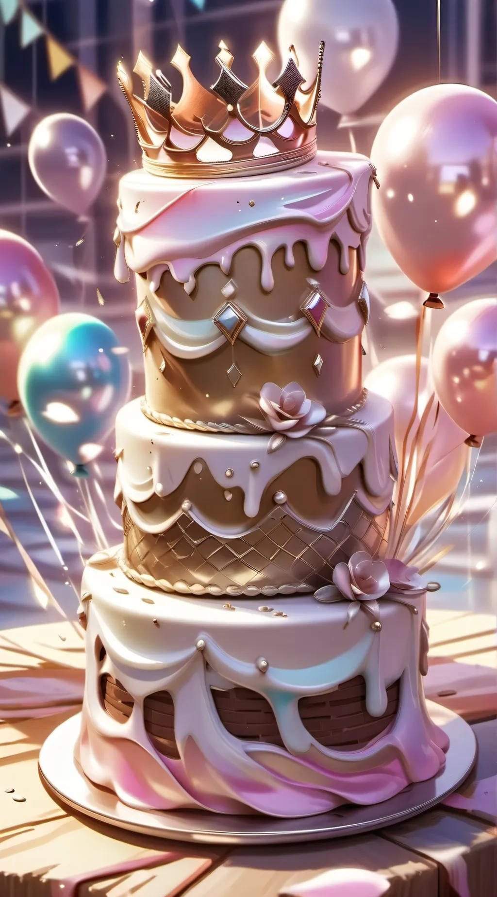 ai character: Happy Talkie Bday background