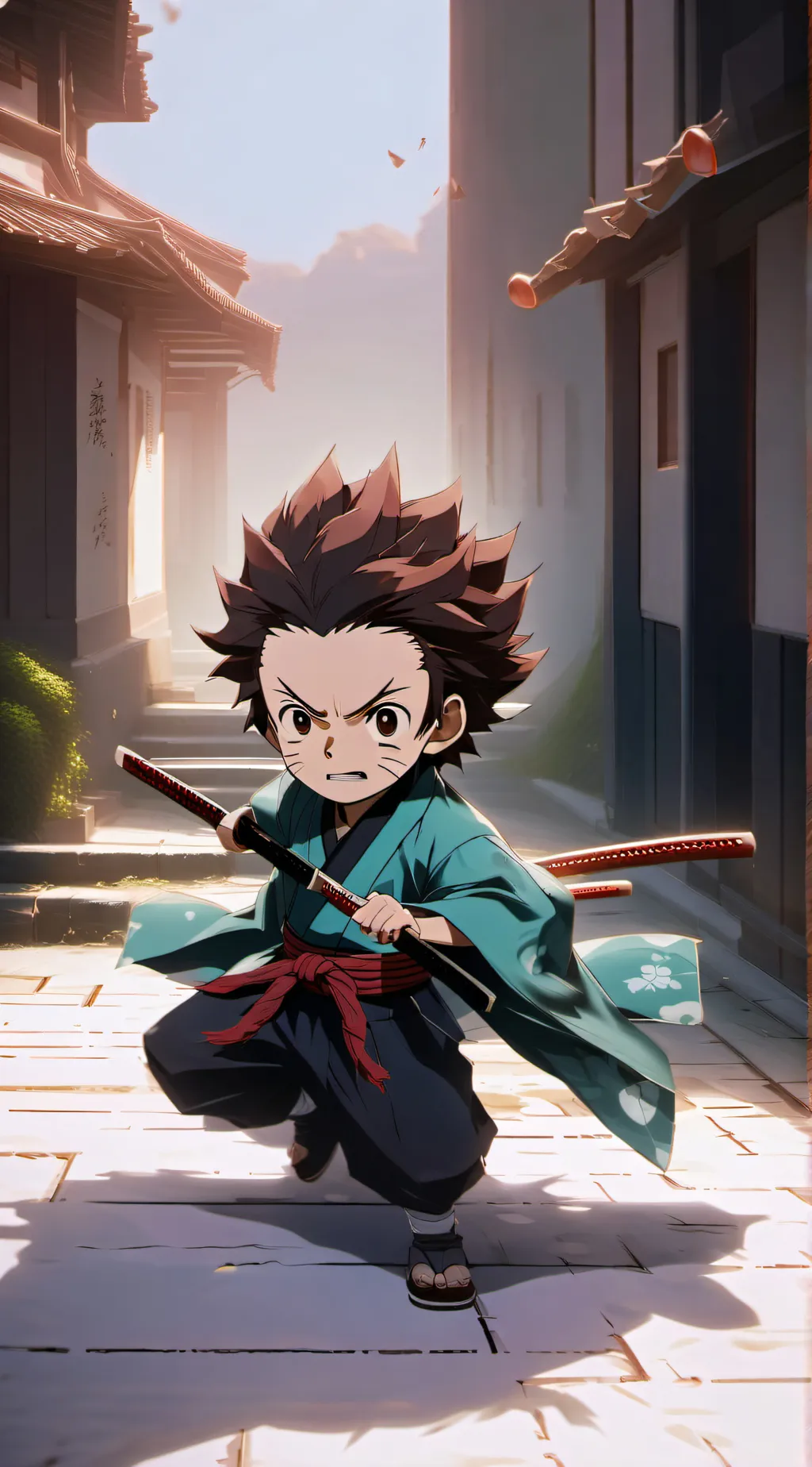 ai character: tanjiro background