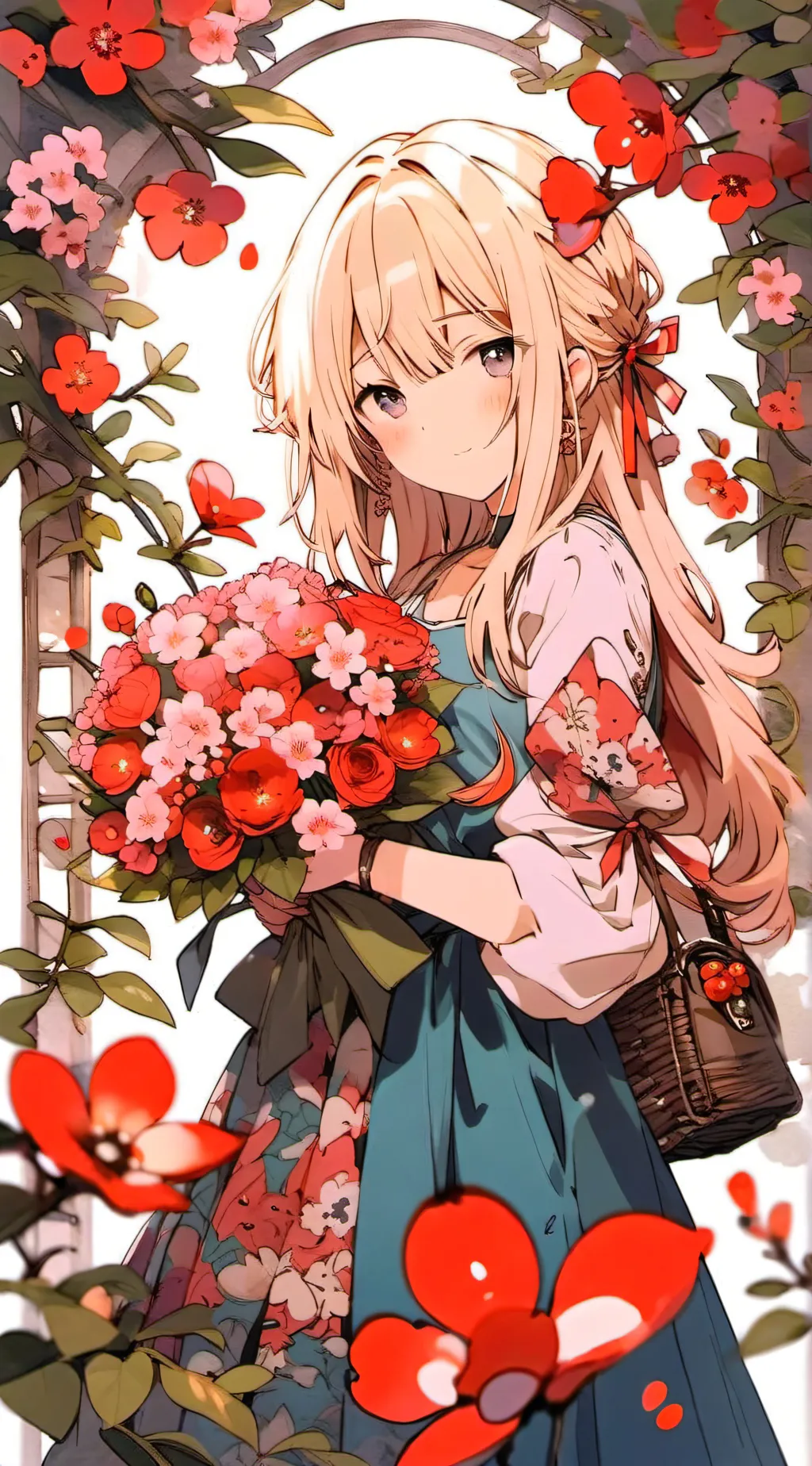 ai character: Rose background