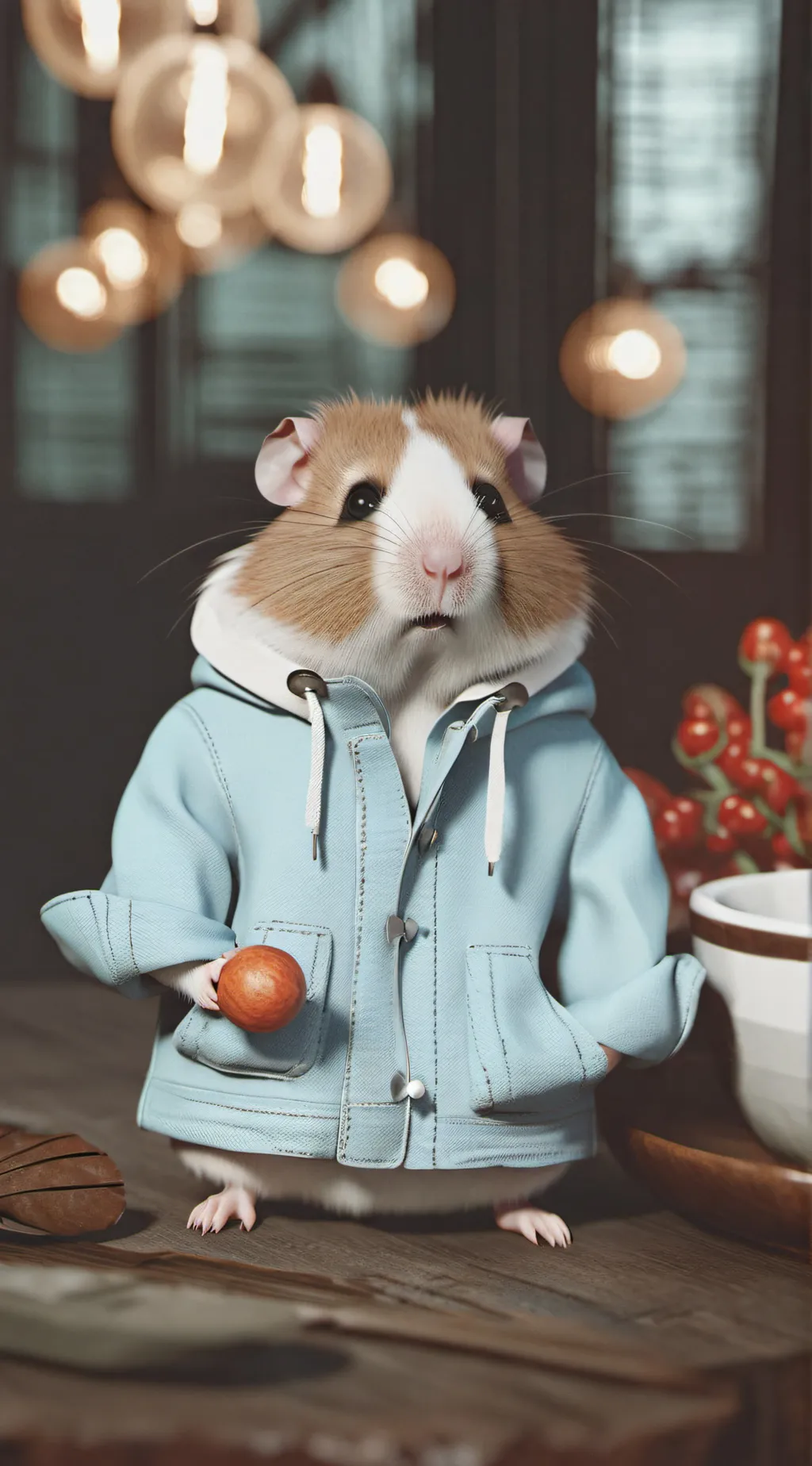 ai character: sad hampter background