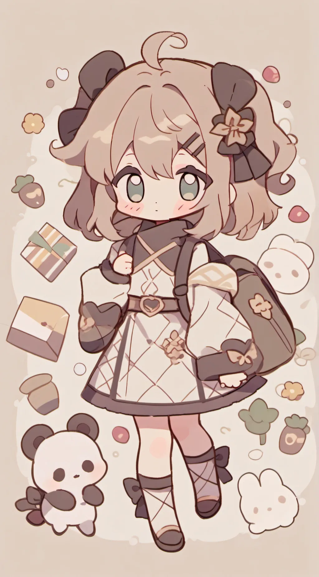 ai character: chibi background