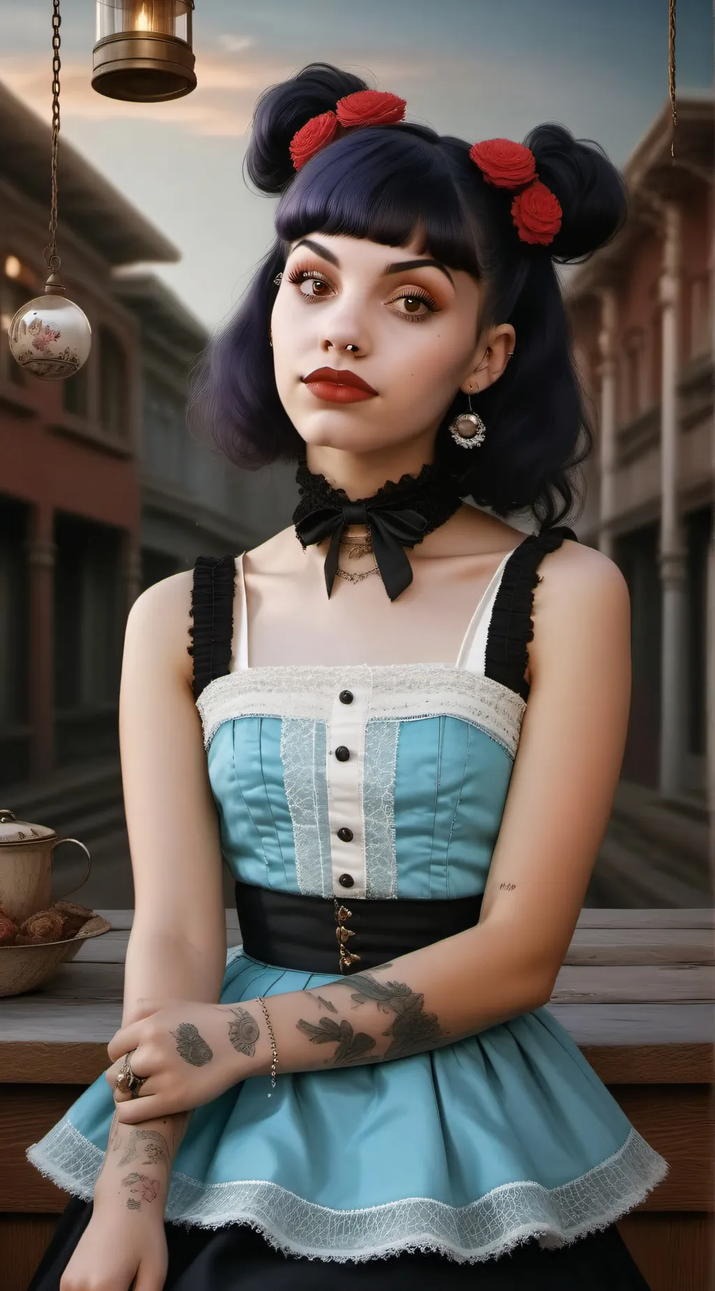 ai character: melanie Martinez  background