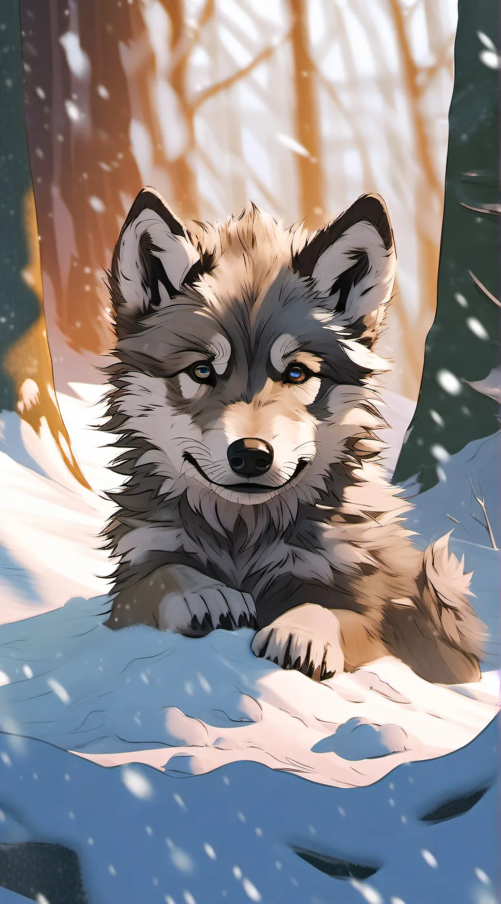 ai character: puppy background