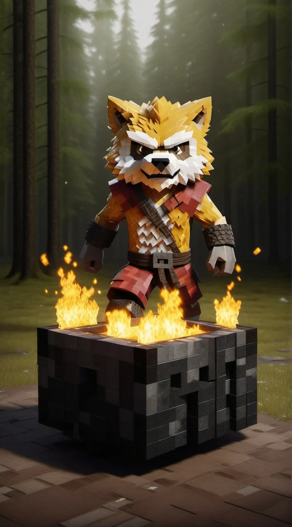 ai character: WolfFire background