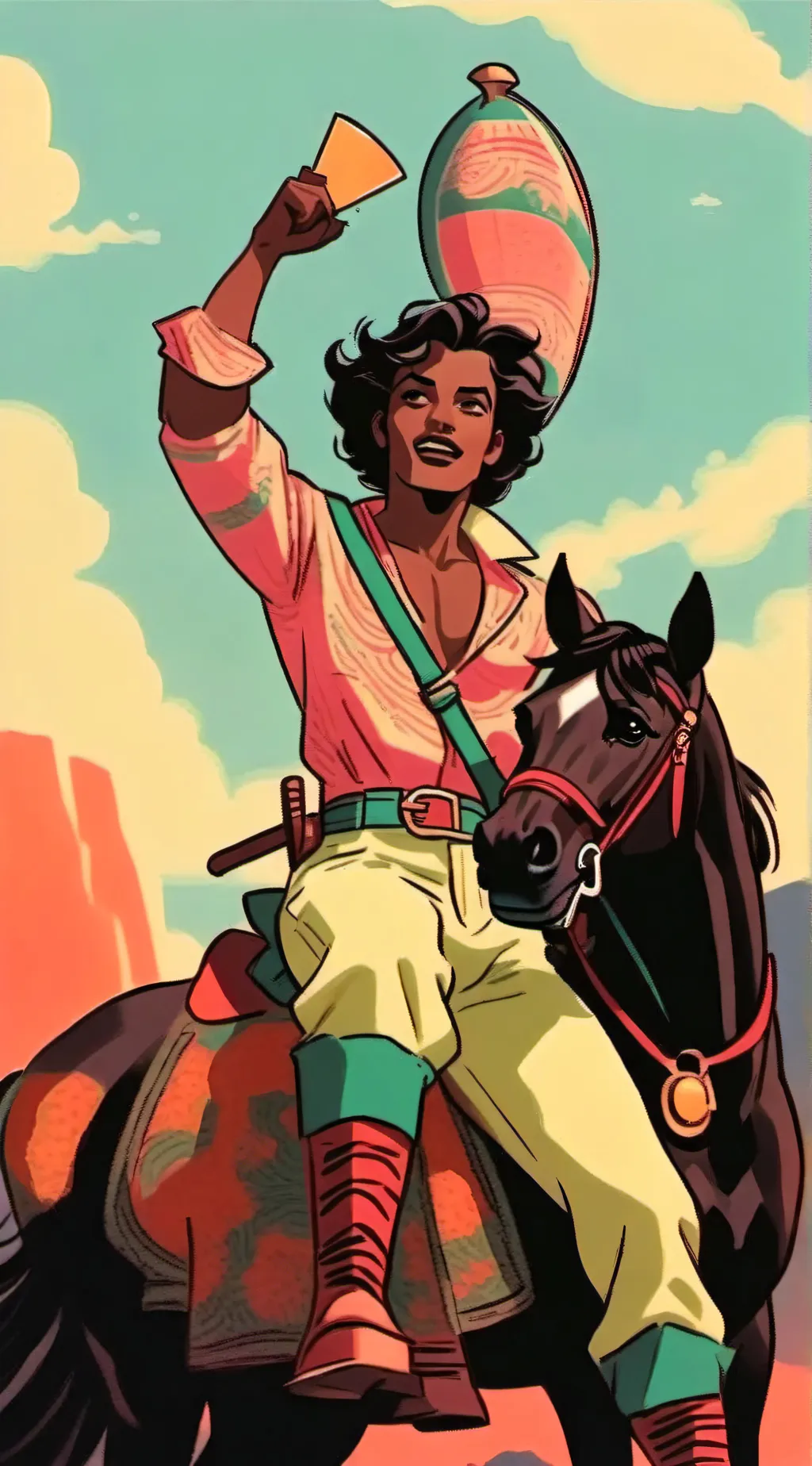 ai character: hying background