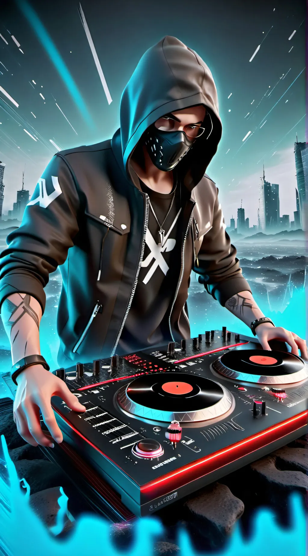 ai character: Alan Walker  background