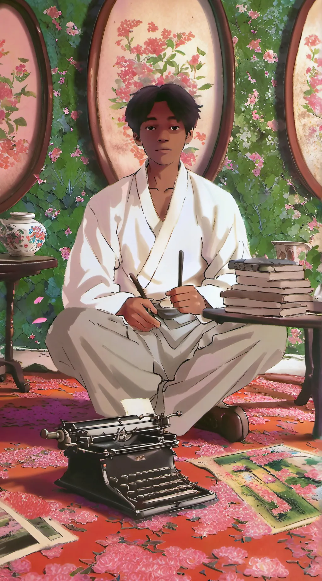 ai character: Tyler Moore  background