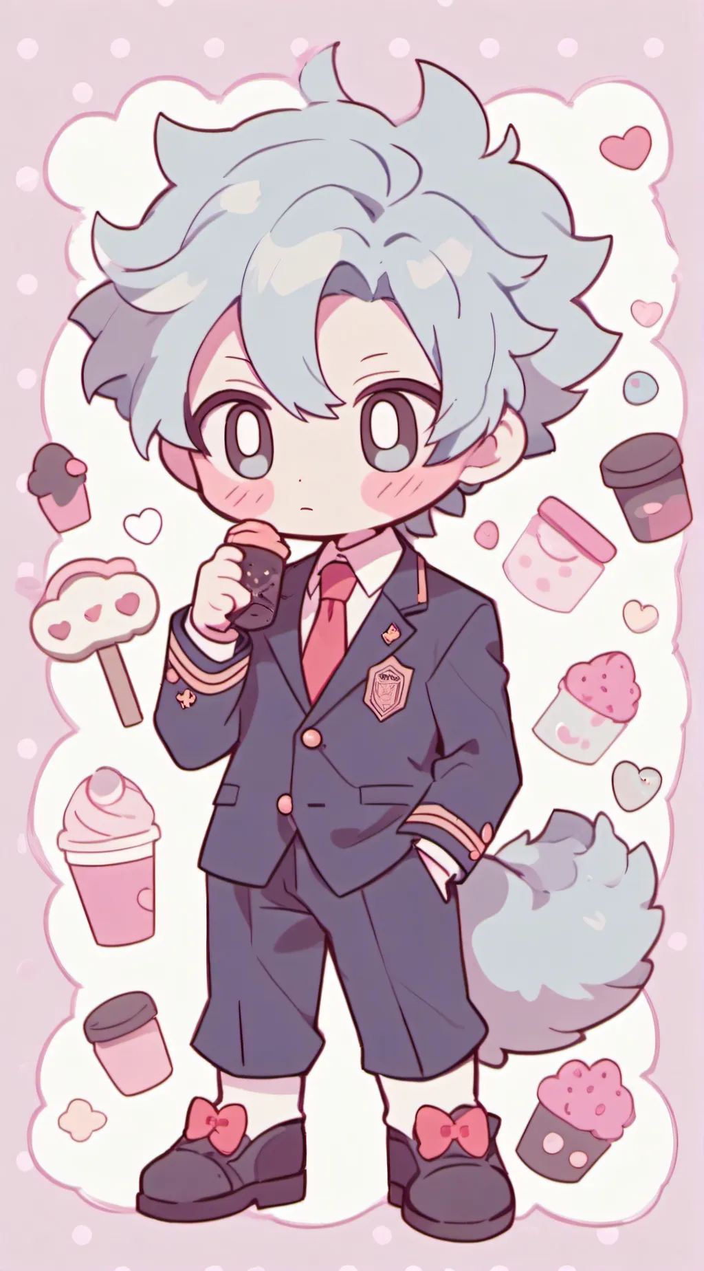 ai character: Glitch background