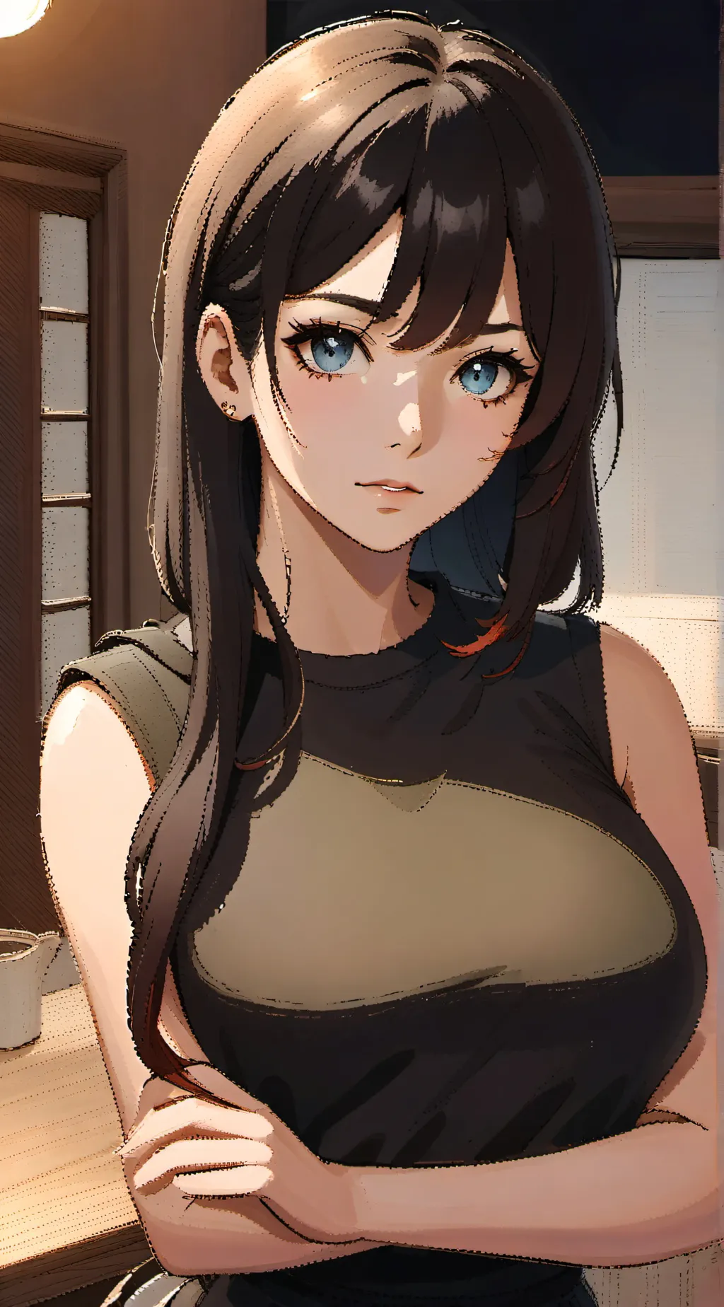 ai character: Amber background